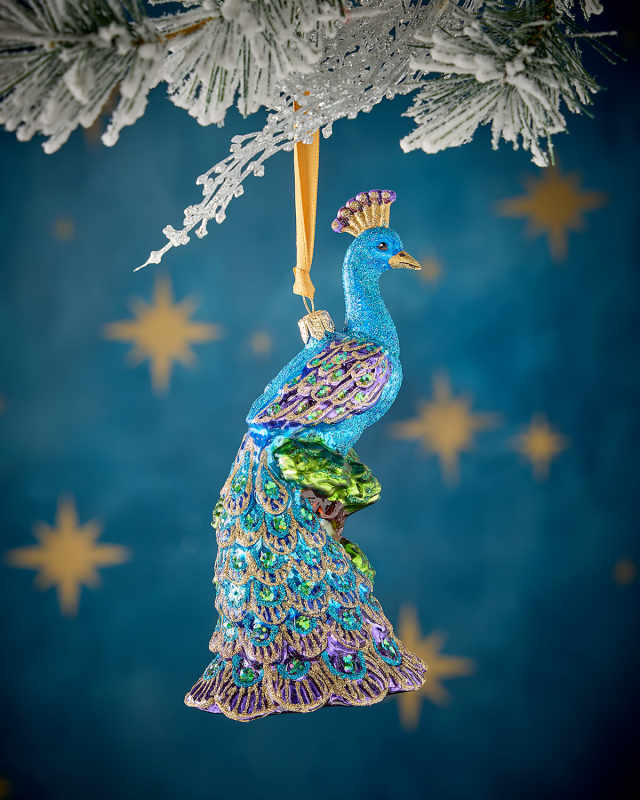 Peacock Christmas Ornament
